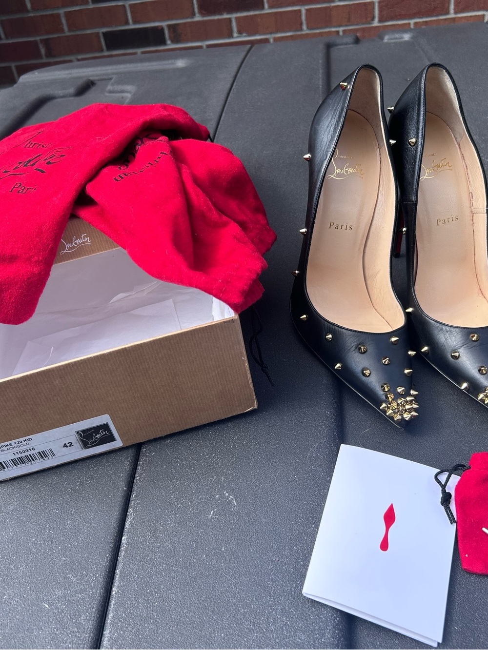 Christian Louboutin Black Degraspike 120 Full Set Firm Price